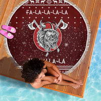 Vikings Fa La La La Christmas Beach Blanket Xmas Holiday Patterns - Wonder Print Shop
