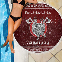 Vikings Fa La La La Christmas Beach Blanket Xmas Holiday Patterns - Wonder Print Shop