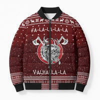 Vikings Fa La La La Christmas Bomber Puffer Jacket Xmas Holiday Patterns - Wonder Print Shop