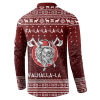 Vikings Fa La La La Christmas Button Sweatshirt Xmas Holiday Patterns - Wonder Print Shop