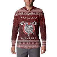 Vikings Fa La La La Christmas Button Sweatshirt Xmas Holiday Patterns - Wonder Print Shop