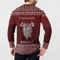 Vikings Fa La La La Christmas Button Sweatshirt Xmas Holiday Patterns - Wonder Print Shop