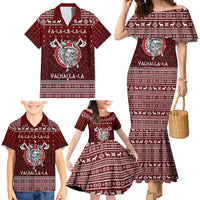 Vikings Fa La La La Christmas Family Matching Mermaid Dress and Hawaiian Shirt Xmas Holiday Patterns - Wonder Print Shop