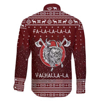 Vikings Fa La La La Christmas Family Matching Off Shoulder Maxi Dress and Hawaiian Shirt Xmas Holiday Patterns - Wonder Print Shop