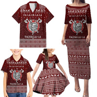 Vikings Fa La La La Christmas Family Matching Puletasi and Hawaiian Shirt Xmas Holiday Patterns - Wonder Print Shop