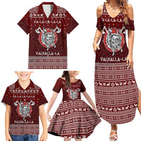 Vikings Fa La La La Christmas Family Matching Summer Maxi Dress and Hawaiian Shirt Xmas Holiday Patterns - Wonder Print Shop
