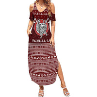 Vikings Fa La La La Christmas Family Matching Summer Maxi Dress and Hawaiian Shirt Xmas Holiday Patterns - Wonder Print Shop