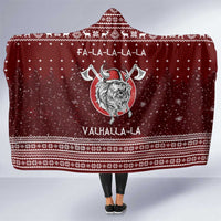 Vikings Fa La La La Christmas Hooded Blanket Xmas Holiday Patterns - Wonder Print Shop