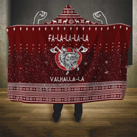 Vikings Fa La La La Christmas Hooded Blanket Xmas Holiday Patterns - Wonder Print Shop