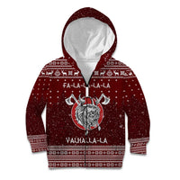 Vikings Fa La La La Christmas Kid Hoodie Xmas Holiday Patterns - Wonder Print Shop