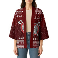 Vikings Fa La La La Christmas Kimono Xmas Holiday Patterns - Wonder Print Shop
