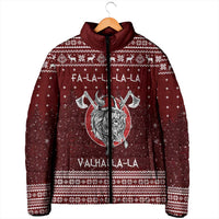 Vikings Fa La La La Christmas Padded Jacket Xmas Holiday Patterns - Wonder Print Shop