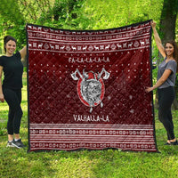 Vikings Fa La La La Christmas Quilt Xmas Holiday Patterns - Wonder Print Shop