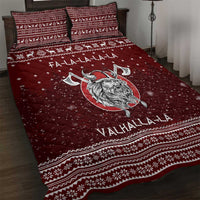 Vikings Fa La La La Christmas Quilt Bed Set Xmas Holiday Patterns - Wonder Print Shop
