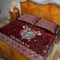 Vikings Fa La La La Christmas Quilt Bed Set Xmas Holiday Patterns - Wonder Print Shop
