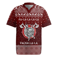 Vikings Fa La La La Christmas Rugby Jersey Xmas Holiday Patterns - Wonder Print Shop