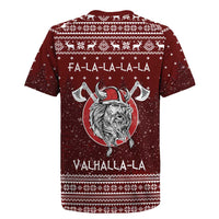 Vikings Fa La La La Christmas Rugby Jersey Xmas Holiday Patterns - Wonder Print Shop