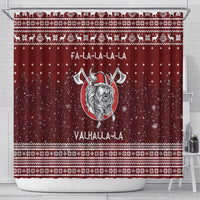 Vikings Fa La La La Christmas Shower Curtain Xmas Holiday Patterns - Wonder Print Shop