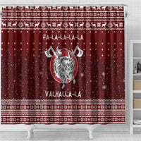 Vikings Fa La La La Christmas Shower Curtain Xmas Holiday Patterns - Wonder Print Shop