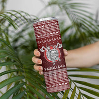 Vikings Fa La La La Christmas Skinny Tumbler Xmas Holiday Patterns - Wonder Print Shop