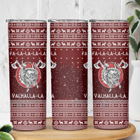 Vikings Fa La La La Christmas Skinny Tumbler Xmas Holiday Patterns - Wonder Print Shop