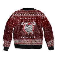 Vikings Fa La La La Christmas Sleeve Zip Bomber Jacket Xmas Holiday Patterns - Wonder Print Shop