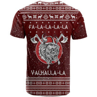 Vikings Fa La La La Christmas T Shirt Xmas Holiday Patterns - Wonder Print Shop
