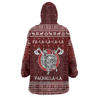 Vikings Fa La La La Christmas Wearable Blanket Hoodie Xmas Holiday Patterns - Wonder Print Shop