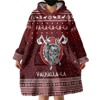 Vikings Fa La La La Christmas Wearable Blanket Hoodie Xmas Holiday Patterns - Wonder Print Shop