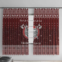 Vikings Fa La La La Christmas Window Curtain Xmas Holiday Patterns - Wonder Print Shop