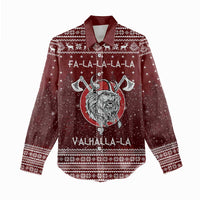 Vikings Fa La La La Christmas Women Casual Shirt Xmas Holiday Patterns - Wonder Print Shop