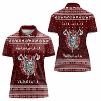 Vikings Fa La La La Christmas Women Polo Shirt Xmas Holiday Patterns - Wonder Print Shop