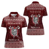 Vikings Fa La La La Christmas Women Polo Shirt Xmas Holiday Patterns - Wonder Print Shop