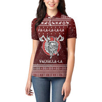 Vikings Fa La La La Christmas Women Polo Shirt Xmas Holiday Patterns - Wonder Print Shop