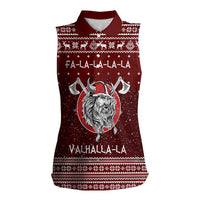 Vikings Fa La La La Christmas Women Sleeveless Polo Shirt Xmas Holiday Patterns - Wonder Print Shop