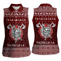 Vikings Fa La La La Christmas Women Sleeveless Polo Shirt Xmas Holiday Patterns - Wonder Print Shop