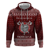Vikings Fa La La La Christmas Zip Hoodie Xmas Holiday Patterns - Wonder Print Shop