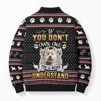 West Highland White Terrier Christmas Bomber Puffer Jacket Xmas Holiday Patterns - Wonder Print Shop