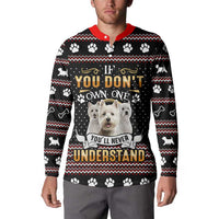 West Highland White Terrier Christmas Button Sweatshirt Xmas Holiday Patterns - Wonder Print Shop