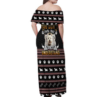 West Highland White Terrier Christmas Family Matching Off Shoulder Maxi Dress and Hawaiian Shirt Xmas Holiday Patterns - Wonder Print Shop
