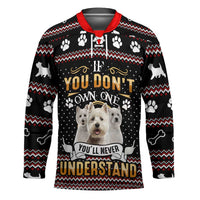 West Highland White Terrier Christmas Hockey Jersey Xmas Holiday Patterns - Wonder Print Shop