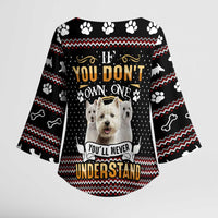 West Highland White Terrier Christmas Kimono Sleeve Blouse Xmas Holiday Patterns - Wonder Print Shop