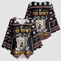 West Highland White Terrier Christmas Kimono Sleeve Blouse Xmas Holiday Patterns - Wonder Print Shop