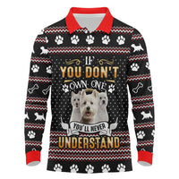West Highland White Terrier Christmas Long Sleeve Polo Shirt Xmas Holiday Patterns - Wonder Print Shop