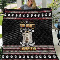 West Highland White Terrier Christmas Quilt Xmas Holiday Patterns - Wonder Print Shop