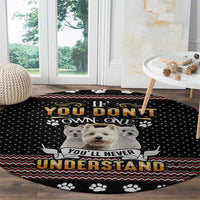 West Highland White Terrier Christmas Round Carpet Xmas Holiday Patterns - Wonder Print Shop