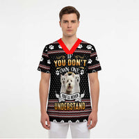 West Highland White Terrier Christmas Scrub Top Xmas Holiday Patterns - Wonder Print Shop