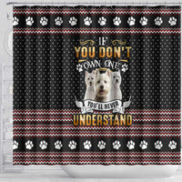 West Highland White Terrier Christmas Shower Curtain Xmas Holiday Patterns - Wonder Print Shop
