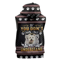 West Highland White Terrier Christmas Sleeveless Zip Hoodie Xmas Holiday Patterns - Wonder Print Shop
