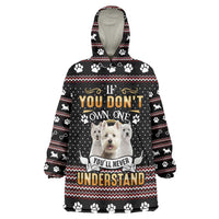 West Highland White Terrier Christmas Wearable Blanket Hoodie Xmas Holiday Patterns - Wonder Print Shop